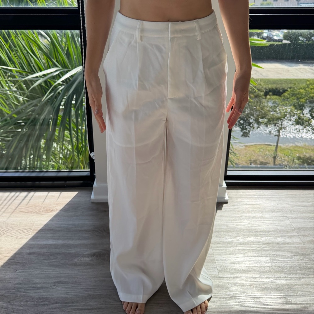 Cider White Wide Leg Women's Pants